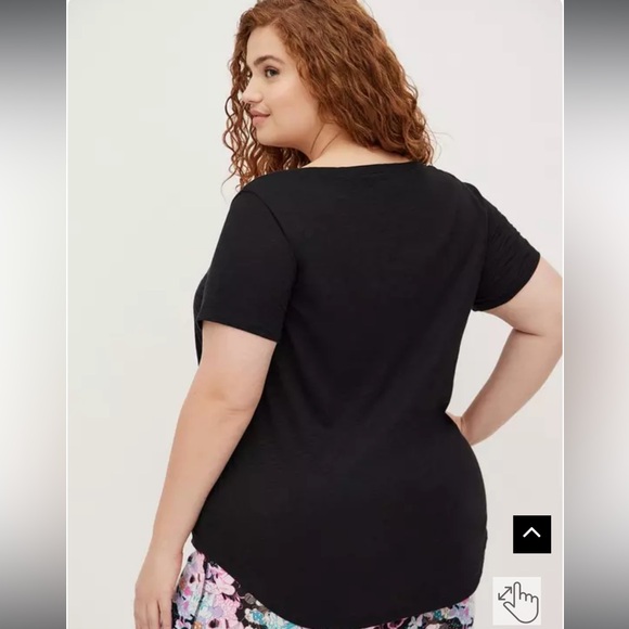 NWT Torrid Sleep Top - Disney Minnie Mouse Bow Black - Picture 3 of 11